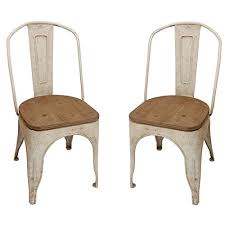 The steel frame and wood seat is extra sturdy for years of comfort for everyone. Decor Therapy Metal Chairs With Vintage Wood Seat Distressed White And Washed Wood Set Of 2 The Best Driftwood
