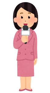 笑顔のリポーターのイラスト（女性） | かわいいフリー素材集 いらすとや