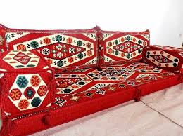 Arabic Turkish Set Oriental Sofa Majlis Kilim Floor Corner Cushion Pillow Red Handmade Kilim Corner Cushions Sofa Handmade Floor Seating