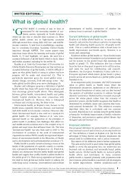 Pdf What Is Global Health