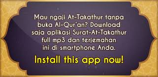 At takatsur yaitu disorientasi satu surat pendek di al quran yang cukup populer dan sering dibaca. Surat At Takatsur Mp3 Dan Terjemah 1 0 Apk Download Com Caremelab Surat At Takathur Mp3 Terjemahan Apk Free