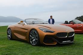 First Live Photos Of Bmw Concept Z4 At Pebble Beach In 2020 Bmw Concept Bmw Z4 Roadster Bmw Z4