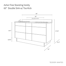 Asher 60 Natural White Oak Bathroom