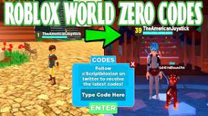 Roblox World Zero Codes Youtube