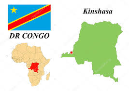 Flag of congo kinshasa vector art. Democratic Republic Of The Congo Capital Of Kinshasa Flag Of The Dr Congo Map Of The Continent Of Africa With Country Borders Vector Graphics Premium Vector In Adobe Illustrator Ai