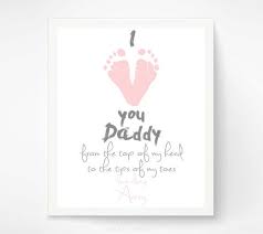 Personalized Father S Day Gift For New Dad I Love You Daddy Baby Footprint Personalized 8x10 Or 11x14 In Print Your Child S Feet Unframed Fathers Day Crafts Personalized Fathers Day Gifts Gifts
