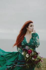 Incredible Icelandic Elopement Green Wedding Dresses Colored Wedding Dress Untraditional Wedding Dress