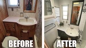 Since the rv was brand new we didn't want to do a ton of work on it but instead just. Old Trailer Fixer Upper Bathroom Renovation Before And After Youtube