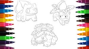 Bulbasaur coloring sheets that we provide you can use for coloring activities with your child. Pokemon Coloring Pages Bulbasaur Evolution Colouring Book Fun For Kids Youtube