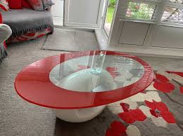 Is that uninspired coffee table still getting unwanted attention, been thinking about getting a new one but not found the time? Contemporary Red And White Glass Top Coffee Table In Southwark London Freeads