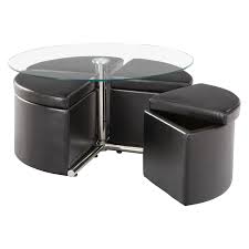 A round coffee table with this sofa shape has a grounding element and is easier to navigate around. Coffee Table With Stools You Ll Love In 2021 Visualhunt