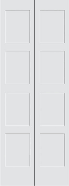 Matching bifold and louver doors available. 8444bf 4 Panel Primed Shaker Interior Bifold Codel Doors