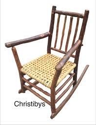 Signed Old Hickory Rocker Mint All Original Condition Available Christibys Willow Furniture Old Hickory Twig Furniture