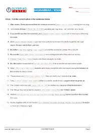 Class 4 English Grammar Worksheet 06 English Grammar Worksheets Grammar Worksheets English Grammar