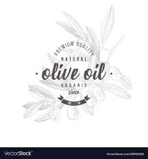 Olive Oil Label Design Over Hand Drawn Olive Branch Sketched Vector Illustration Great For Your Package Design Download Label Design How To Draw Hands Olive