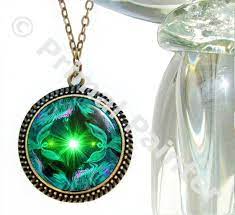 Green Heart Chakra Necklace Reiki Energy Art Angel Jewelry Angel Heart Reiki Jewelry Chakra Necklace Angel Jewelry