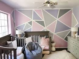 Home Decor Geometric Accent Wall Little Girl S Room Love Maegan In 2020 Girls Room Paint Feature Wall Bedroom Girls Room Wall Decor