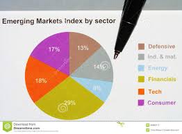 investment market sector graph stock image image of chart