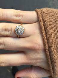 The Giselle Vintage Cluster Engagement Ring Is Gorgeous Wedding Rings Vintage Cluster Engagement Ring Wedding Rings Photos