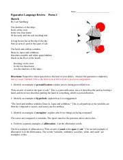 Choose the correct type of figurative language for each sentence below. Poetry Analysis Jan 9th Snowday Assignment Doc Name Figurative Language Review Poem 1 Sketch By Carl Sandburg The Shadows Of The Ships Rock On The Course Hero