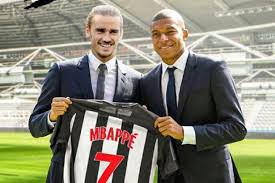 The psg superstar lit up the 2018 world cup, winning the young player of the tournament award as france. Kylian Mbappe Unveiled As 134m Newcastle United Signing By Antoine Griezmann Chronicle Live