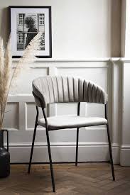 Curved Back Velvet Dining Chair In Mink Grey Velvet Dining Chairs Dining Chairs Comfortable Dining Chairs