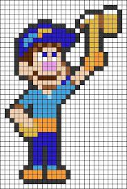 Fix It Felix Jr Perler Bead Pattern Perler Bead Disney Nerdy Perler Beads Pixel Art Pattern