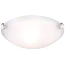 Commercial Electric 10 In 1 Light Brushed Nickel Flushmount With Whi Industrial Flush Mount Lighting Flush Mount Ceiling Light Fixtures Industrial Flush Mount