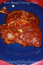 Ikan Bawal Goreng Pedas Pedas Food Bacon