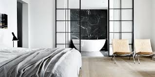 His and hers sink for this sleek and stylish bathroom. Open Bathroom Concept For Your Master Bedroom Chic Home Life