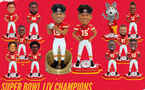 Patrick mahomes had quite a day on tuesday. Kansas City Chiefs Super Bowl Liv Champions Bobbleheads Unveiled