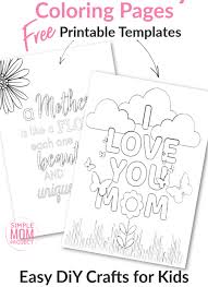 Simply pick a page, choose your font, type in text, and then print! Free Printable Coloring Pages For Mom Simple Mom Project
