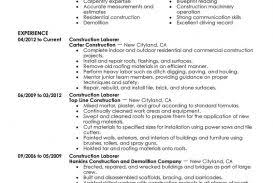 General Labor Resume Examples No Experience Sample Skills Job ...