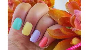 Polvo acrílico para uñas de colores sistema manicure. Ideas De Unas Decoradas Con Colores Pasteles Youtube