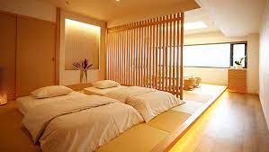 6f 波の音タイプ1 和モダンルーム お部屋 淡路島洲本温泉 淡路インターナショナルホテル ザ サンプラザ モダンベッドルーム 和室 モダン 寝室 日本のベッドルーム