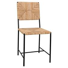 Colton Coastal Woven Brown Rush Sea Grass Black Iron Dining Chair Woven Dining Chairs Dining Chairs Woven Chair