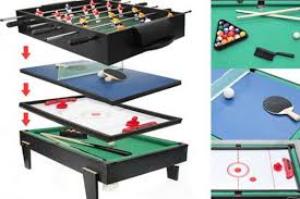 4 In 1 Multi Game Table Pool Air Hockey Table Tennis Table Soccer Table Epoxytable Woodentable Marbled In 2020 Multi Game Table Air Hockey Table Soccer Table