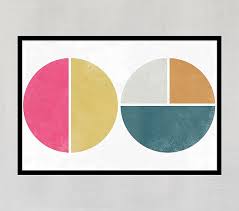 Color Block Circles I Framed Art