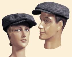 1930s-'50s Era Cooper Brand Winter Tweed Flat Newsboy's Cap -- Free US  Shipping!