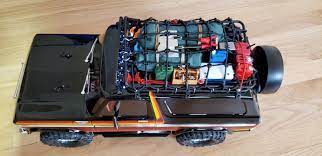 Traxxas Trx4 Ford Bronco With Roof Rack Cargo Net Roof Mount Light Bar And Tons Of 1 10 Scale Accessories As Going Super Scale Out On This Vintage 1979 4x4 C