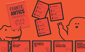 Amazon.com: Helvetiq Frantic Antics Party Game - Fast-Paced, All-Play  Charades Game with Quick Thinking & Acting - Fun Family Game for Kids &  Adults, Ages 8+, 4-10 Players, Minute Playtime, Made :