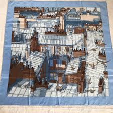 New Authentic Hermes Silk Scarf Carre 90 Les Toits De Paris Ebay Paris Kleidung Paris Schals Und Tucher