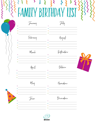 Looking for the web's top birthday lists sites? Birthday List Printable Keep Track Of Everyone S Special Day Imom