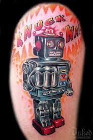 Wanna illustrate your creative mind onto human flesh with a rotary tattoo machine? Karl Berringer Inked Magazine Robot Tattoo Sweet Tattoos Tattoo Styles