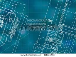 Blueprint Sketch Vector Engineering Illustration Cover Flyer Banner Background Instrument Making Drawings Mechanical Engine Illustration Sketches Royalty Free Stock Photos