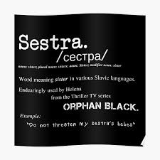 Скачивай и слушай вера брежнева sestra 2020 и вера брежнева sestra на zvooq.online! Sestra Definition Orphan Black Poster By Jstuartart Redbubble