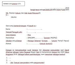 0 ratings0% found this document useful (0 votes). Format Surat Lamaran Slta Dan Diploma Sarjana Cpns Kemenkumham 2018