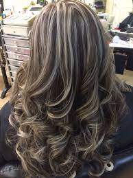 Weaving Effect Medium Frosted Hair Hair Highlights Gray Hair Highlights