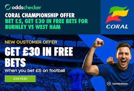 Coral Sign Up Offer: Earn £30 for Burnley v West Ham, When you Bet £5