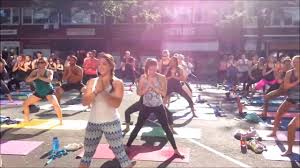 Meditation music for learning — yoga. 2000 People Doing Yoga On The Street A Walk Down Om Street Youtube